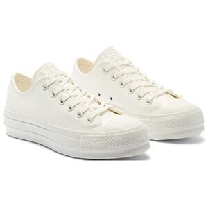 Converse Chuck Taylor All Star Low Shoes Platform White Leather Women's Size 9